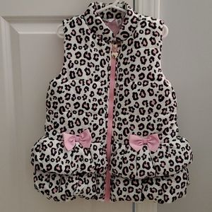 NWT Darling Pink, Black & White Cheetah Vest!